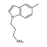 3-(5-methylindol-1-yl)propan-1-amine结构式