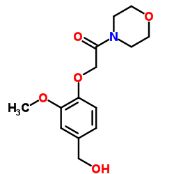 2-[4-(Hydroxymethyl)-2-methoxyphenoxy]-1-(4-morpholinyl)ethanone结构式