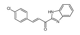 1-(1H-benzimidazol-2-yl)-3-(4-chlorophenyl)prop-2-en-1-one结构式