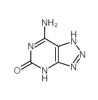 2-amino-3,5,7,8,9-pentazabicyclo[4.3.0]nona-2,5,8-trien-4-one structure