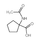 Cyclopentanecarboxylicacid, 1-(acetylamino)-结构式