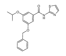 3-[(1-methylethyl)oxy]-5-[(phenylmethyl)oxy]-N-1,3-thiazol-2-ylbenzamide Structure