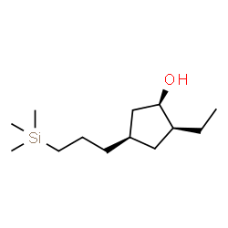 Cyclopentanol, 2-ethyl-4-[3-(trimethylsilyl)propyl]-, (1R,2S,4R)-rel- (9CI) Structure