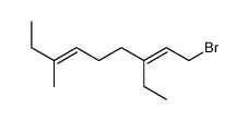 1-bromo-3-ethyl-7-methylnona-2,6-diene Structure