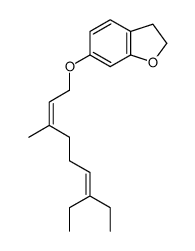 6-(7-ethyl-3-methylnona-2,6-dienoxy)-2,3-dihydro-1-benzofuran结构式
