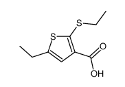 5-ethyl-2-ethylsulfanylthiophene-3-carboxylic acid结构式