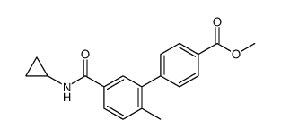 methyl 3'-([(cyclopropylamino)carbonyl]-6'-methyl-1,1'-biphenyl-4-yl)carboxylate结构式