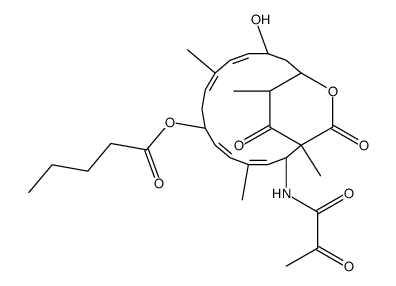 [(1R,3S,4Z,6Z,9S,10Z,12Z,14R,15S,18R)-3-hydroxy-6,12,15,18-tetramethyl-16,19-dioxo-14-(2-oxopropanoylamino)-17-oxabicyclo[13.2.2]nonadeca-4,6,10,12-tetraen-9-yl] pentanoate结构式