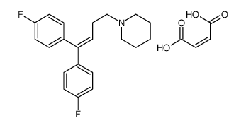 1-[4,4-bis(4-fluorophenyl)but-3-enyl]piperidine,(E)-but-2-enedioic acid Structure