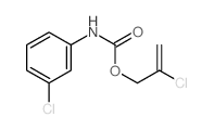 Carbamic acid,(3-chlorophenyl)-, 2-chloro-2-propenyl ester (9CI) Structure