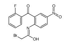 2-bromo-N-[2-(2-fluorobenzoyl)-4-nitrophenyl]acetamide结构式
