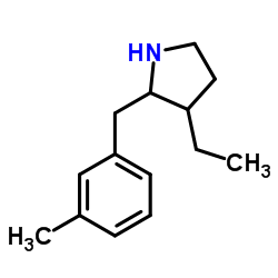 Pyrrolidine, 3-ethyl-2-[(3-methylphenyl)methyl]- (9CI) structure