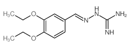 2-[(3,4-diethoxyphenyl)methylideneamino]guanidine结构式