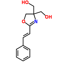 {2-[(E)-2-Phenylvinyl]-4,5-dihydro-1,3-oxazole-4,4-diyl}dimethanol结构式