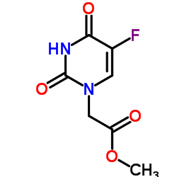 Methyl (5-fluoro-2,4-dioxo-3,4-dihydro-1(2H)-pyrimidinyl)acetate结构式