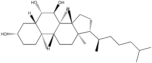 5α-Cholestane-3β,6β,7α-triol结构式