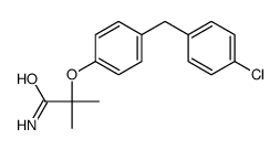 2-[4-[(4-chlorophenyl)methyl]phenoxy]-2-methylpropanamide Structure