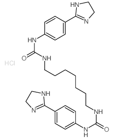 Urea,1,1'-heptamethylenebis[3-(p-2-imidazolin-2-ylphenyl)-, dihydrochloride(7CI,8CI)结构式
