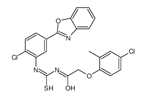 Acetamide, N-[[[5-(2-benzoxazolyl)-2-chlorophenyl]amino]thioxomethyl]-2-(4-chloro-2-methylphenoxy)- (9CI) Structure