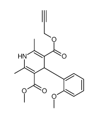 3-O-methyl 5-O-prop-2-ynyl 4-(2-methoxyphenyl)-2,6-dimethyl-1,4-dihydropyridine-3,5-dicarboxylate Structure