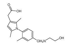 2-aminoethanol,2-[1-(4-chloro-2-methylphenyl)-2,5-dimethylpyrrol-3-yl]acetic acid Structure