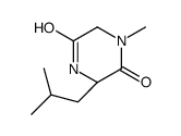 (3S)-1-methyl-3-(2-methylpropyl)piperazine-2,5-dione Structure