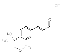 Benzenaminium, N-(methoxymethyl)-N,N-dimethyl-4-(3-oxo-1-propen-1-yl)-,chloride (1:1) Structure