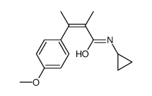 N-cyclopropyl-3-(4-methoxyphenyl)-2-methylbut-2-enamide结构式