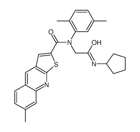 Thieno[2,3-b]quinoline-2-carboxamide, N-[2-(cyclopentylamino)-2-oxoethyl]-N-(2,5-dimethylphenyl)-7-methyl- (9CI) picture