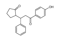 2-[3-(4-hydroxyphenyl)-3-oxo-1-phenylpropyl]cyclopentan-1-one Structure