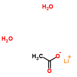 Lithium acetate hydrate (1:1:2) Structure