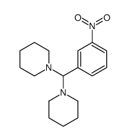 1-[(3-nitrophenyl)-piperidin-1-ylmethyl]piperidine结构式