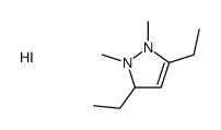 3,5-diethyl-1,2-dimethyl-1,3-dihydropyrazol-1-ium,iodide Structure