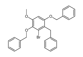 4-benzyl-3-bromo-1-methoxy-2,5-bis(phenylmethoxy)benzene Structure