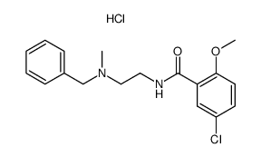 N-[2-(N'-benzyl-N'-methylamino)ethyl]-5-chloro-2-methoxybenzamide hydrochloride结构式