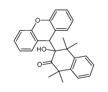 3-hydroxy-1,1,4,4-tetramethyl-3-xanthen-9-yl-3,4-dihydro-1H-naphthalen-2-one结构式