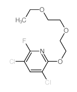 3,5-dichloro-2-[2-(2-ethoxyethoxy)ethoxy]-6-fluoro-pyridine structure