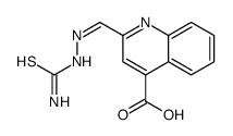 2-[(E)-(carbamothioylhydrazinylidene)methyl]quinoline-4-carboxylic acid结构式