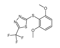 2-(2,6-dimethoxyphenyl)sulfanyl-5-(trifluoromethyl)-1,3,4-thiadiazole Structure