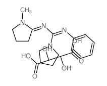 2,3-dihydroxybutanedioic acid; N-(1-methylpyrrolidin-2-ylidene)-N-phenyl-pyrrolidine-1-carboximidamide结构式