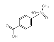 4-(hydroxy-methyl-arsoryl)benzoic acid Structure