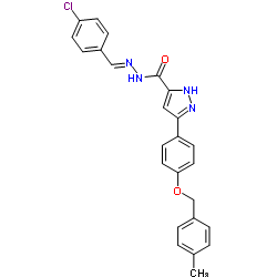 N'-[(E)-(4-Chlorophenyl)methylene]-3-{4-[(4-methylbenzyl)oxy]phenyl}-1H-pyrazole-5-carbohydrazide Structure