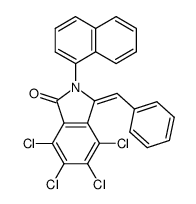 3-benzylidene-4,5,6,7-tetrachloro-2-naphthalen-1-yl-2,3-dihydro-isoindol-1-one Structure