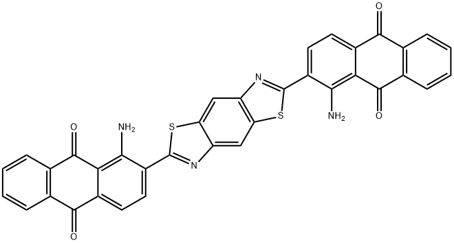 2,2'-(Benzo[1,2-d:4,5-d']bisthiazole-2,6-diyl)bis[1-amino-9,10-anthraquinone]结构式