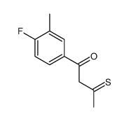 1-(4-fluoro-3-methylphenyl)-3-sulfanylidenebutan-1-one结构式