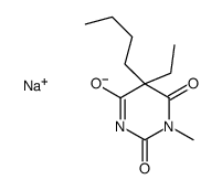 5-Butyl-5-ethyl-1-methyl-2-sodiooxy-4,6(1H,5H)-pyrimidinedione结构式
