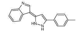 3-[5-(4-methylphenyl)-1,2-dihydropyrazol-3-ylidene]indole结构式