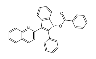 1-benzoyloxy-2-phenyl-3-(2-quinolyl)indole结构式