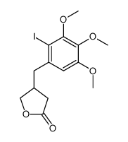 (iodo-2 trimethoxy-3,4,5 benzyl)-3-butanolide-4 Structure