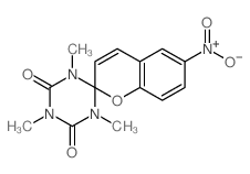1,3,5-trimethyl-6'-nitrospiro[1,3,5-triazinane-6,2'-chromene]-2,4-dione Structure